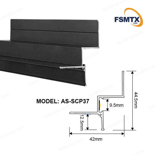 AS-SCP37 Led Strip  Stretch Ceiling Led Aluminium Profile