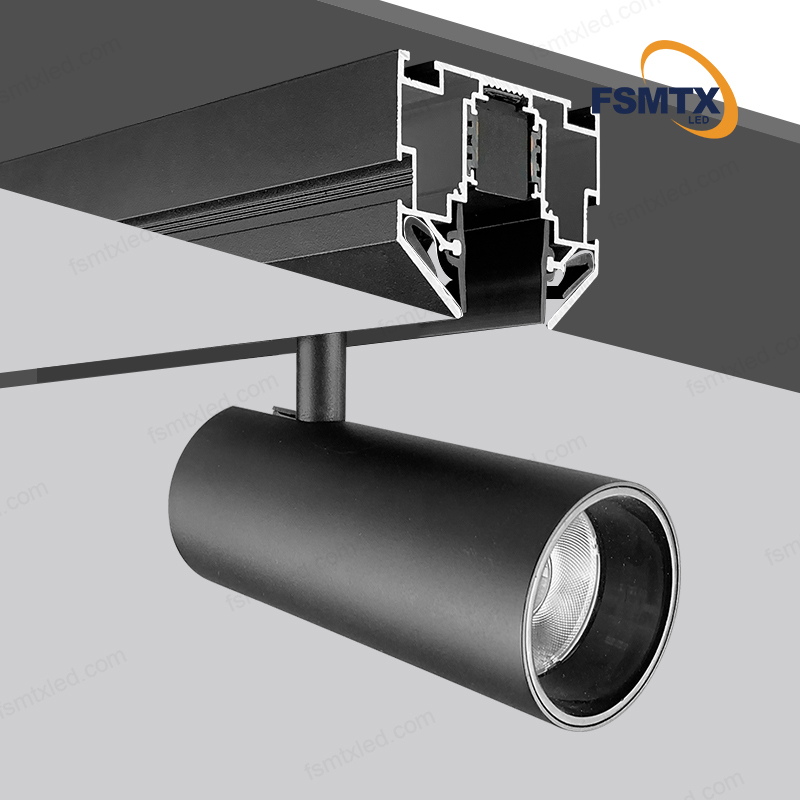 AS-SPM01 Hot-selling LED Magnetic Spot Light Magnetic Track Stretching aluminum Profile