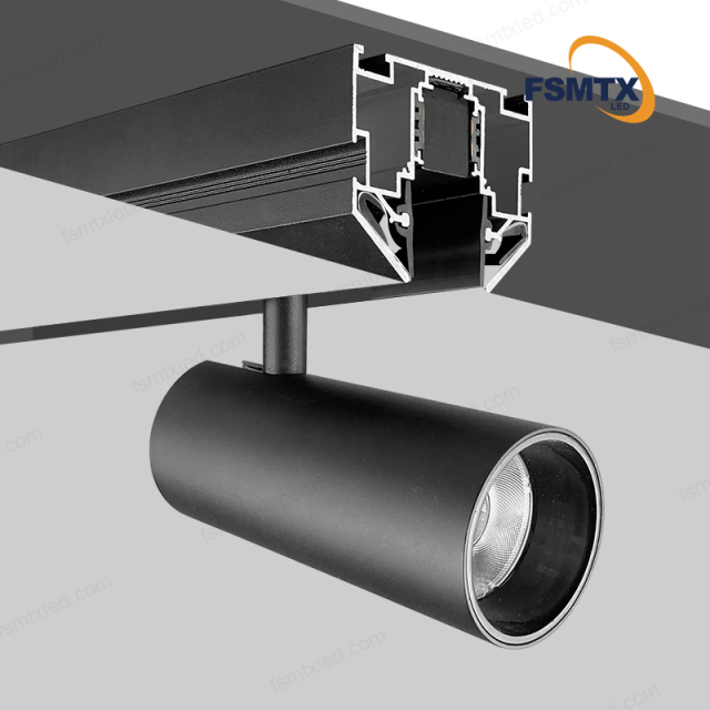 AS-SPM01 Hot-selling LED Magnetic Spot Light Magnetic Track Stretching aluminum Profile