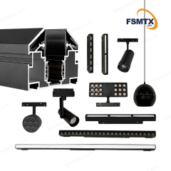 AS-SPM01 Hot-selling LED Magnetic Spot Light Magnetic Track Stretching aluminum Profile