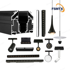 AS-SPM02 Hot-selling LED Magnetic Line Light Magnetic Track Stretching aluminum Profile