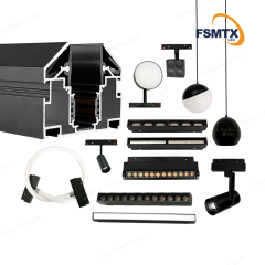 AS-SPM01 Hot-selling LED Magnetic Spot Light Magnetic Track Stretching aluminum Profile