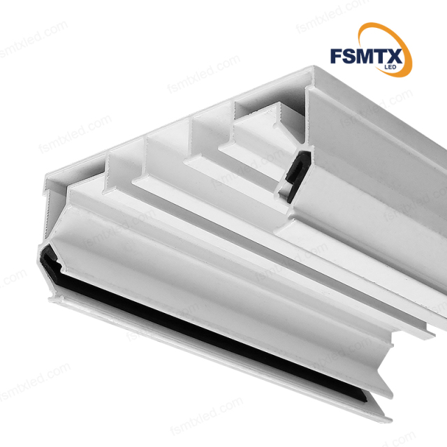 AS-SCP16 Smooth Track Embedded Installation Curtain Stretch Aluminium Material