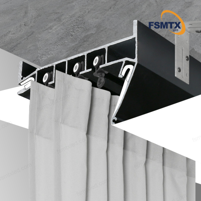 AS-SCP17 Hot-selling Smooth Track PVC Film Curtain Aluminum Profiles