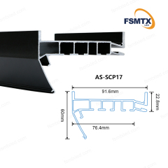 AS-SCP17 Hot-selling Smooth Track PVC Film Curtain Aluminum Profiles