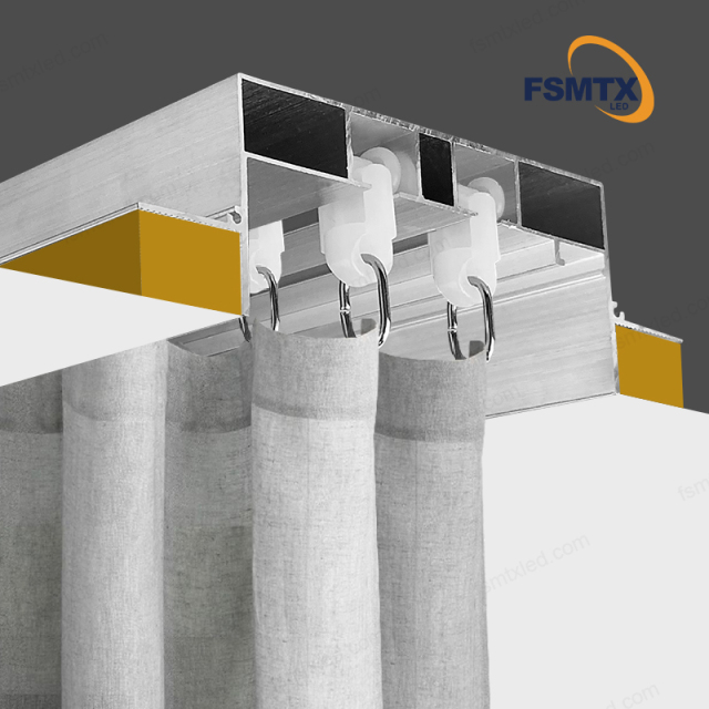 AS-SCP36 PVC Ceiling Curtain Rail Stretch Curtain Aluminum Profiles