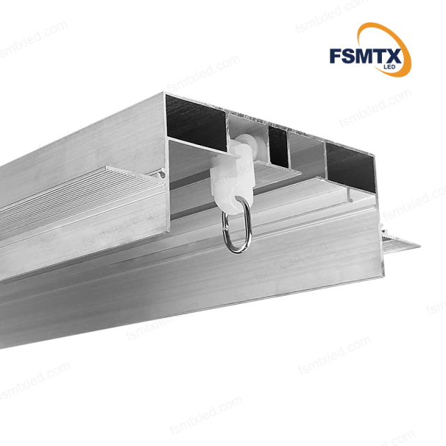 AS-SCP36 PVC Ceiling Curtain Rail Stretch Curtain Aluminum Profiles