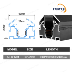 AS-SPM01 Hot-selling LED Magnetic Spot Light Magnetic Track Stretching aluminum Profile