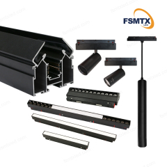 AS-MS01A  Hot-selling Magnetic Track LED Magnetic Base Lamp  Stretch Aluminum Profile