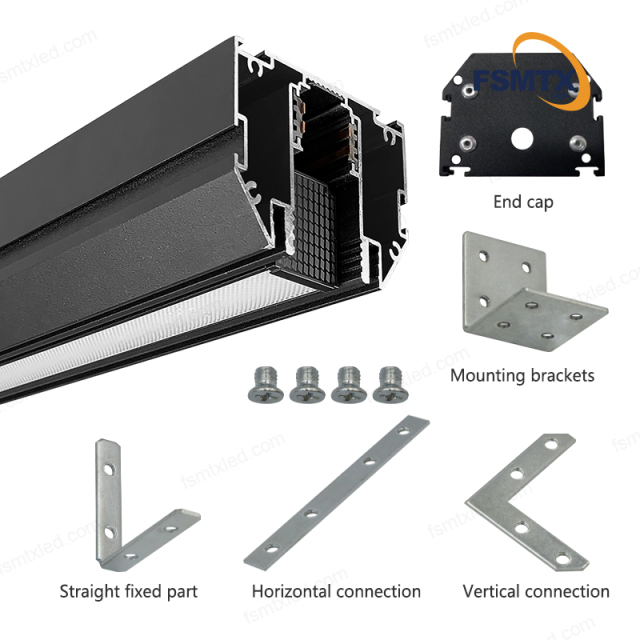 AS--MS01 Ukraine Hot-selling Magnetic Lamps Magnetic Track Stretch Aluminum Profile