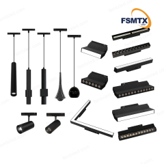 LED Four-position rocker switch magnetic track light