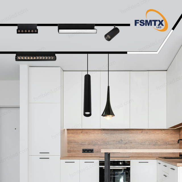 LED Four-position rocker switch magnetic track light