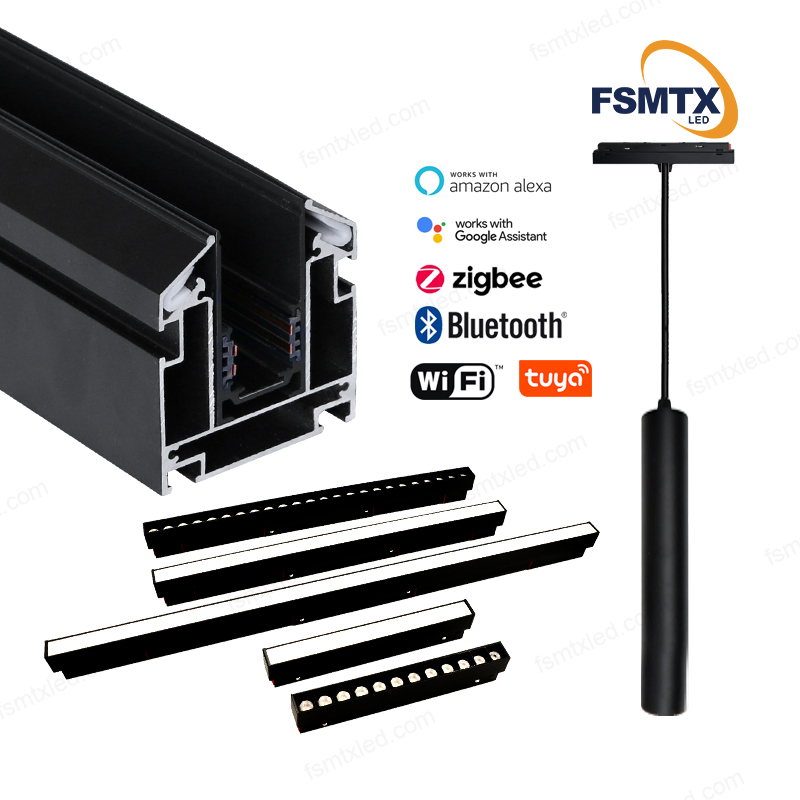 AS-MS01B Ukraine Hot-selling LED Track Light  Magnetic Track Stretching Aluminum Profile