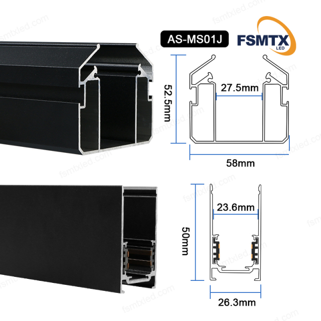 AS-MS01J Magnetic Track Stretching aluminum profiles