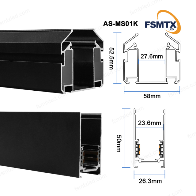 AS-MS01K LED Lamp Stretch Ceiling Magnetic Track