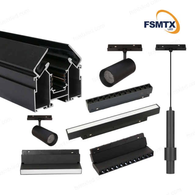 AS-MS01A  Hot-selling Magnetic Track LED Magnetic Base Lamp  Stretch Aluminum Profile