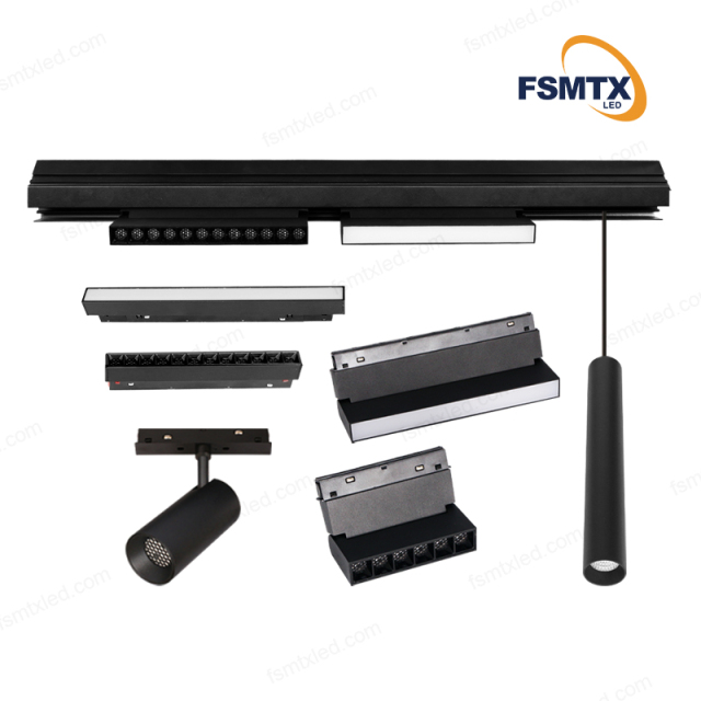 AS-MS01A  Hot-selling Magnetic Track LED Magnetic Base Lamp  Stretch Aluminum Profile