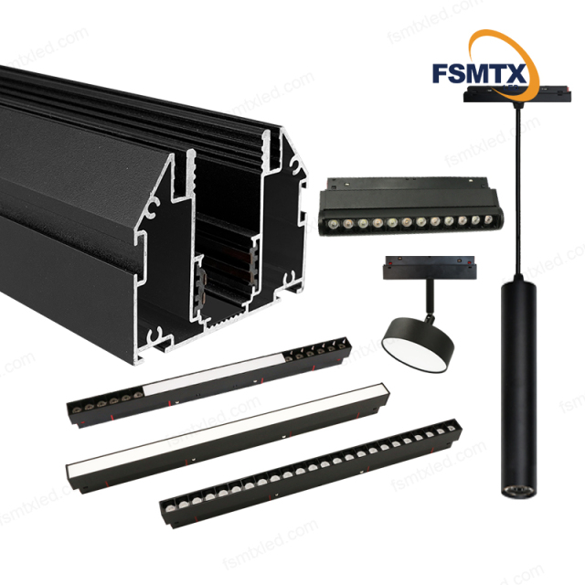 AS--MS01 Ukraine Hot-selling Magnetic Lamps Magnetic Track Stretch Aluminum Profile