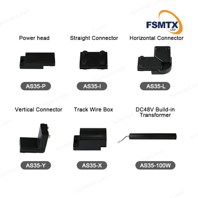 AS35 48V Ultra-thin Magnetic track light Magnetic spot light