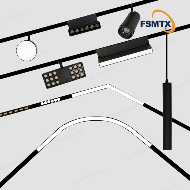 48V Circular Dimmable  Magnetic Track Light