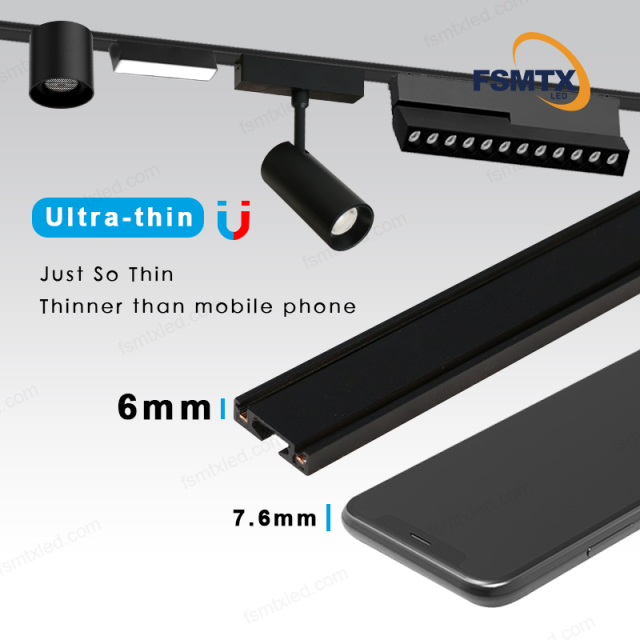 Ultra-Thin  6MM  Magnetic  track light  Magnetic Track