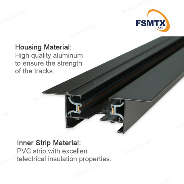 8204 Recessed 2 Wires Track Light Rail System