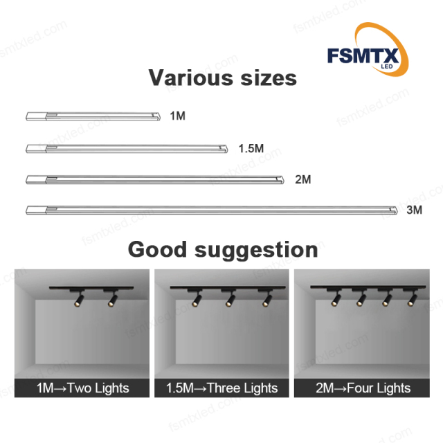 AS-8201/8206  2 wire Competitive Price LED Track Light Rail