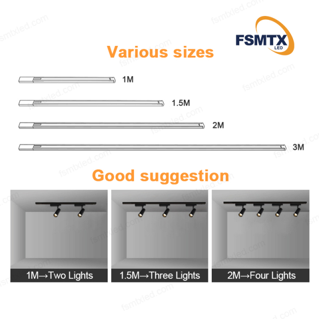 3 Wires 1 Phase LED Light Track