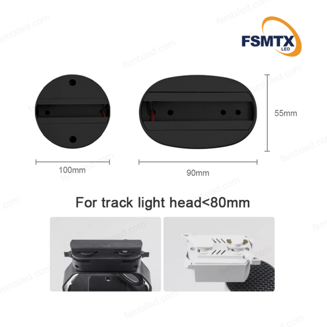2 Wire LED Track Rail Adaptor Box Track Adapter