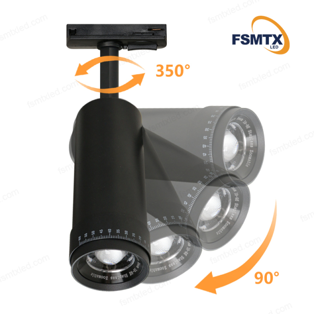 easily install COB Zoomable Narrow Beam LED Track Light