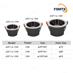 AS-9116 smart control LED Ceiling Downlights Lights