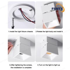 AS-3112 Round Adjustable COB spotlight