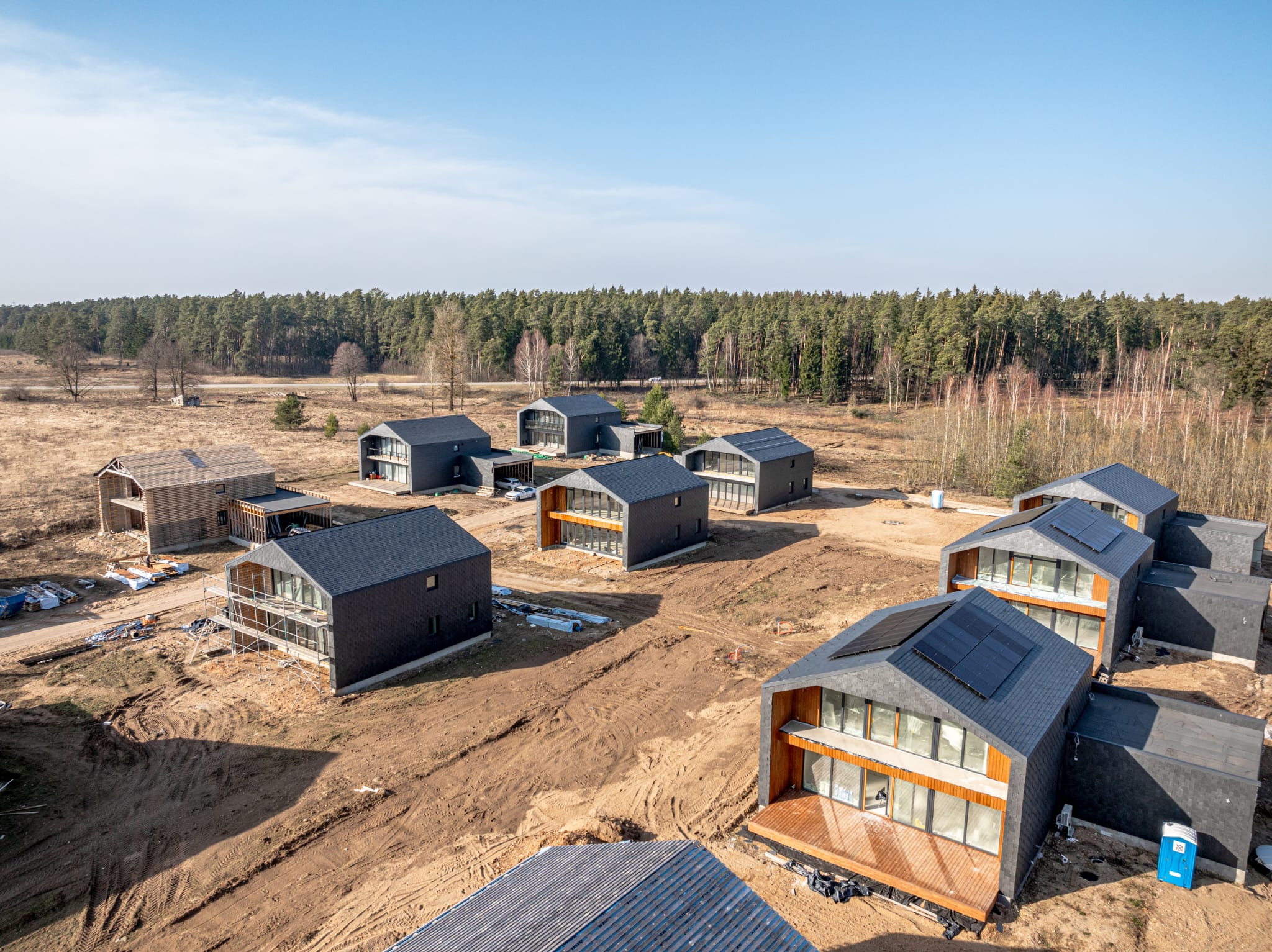The Villa Complex in Lithuania during the construction process