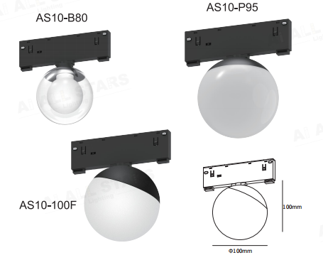 Commercial Customization 180° Beam Angle Magnetic Spherical Lamp
