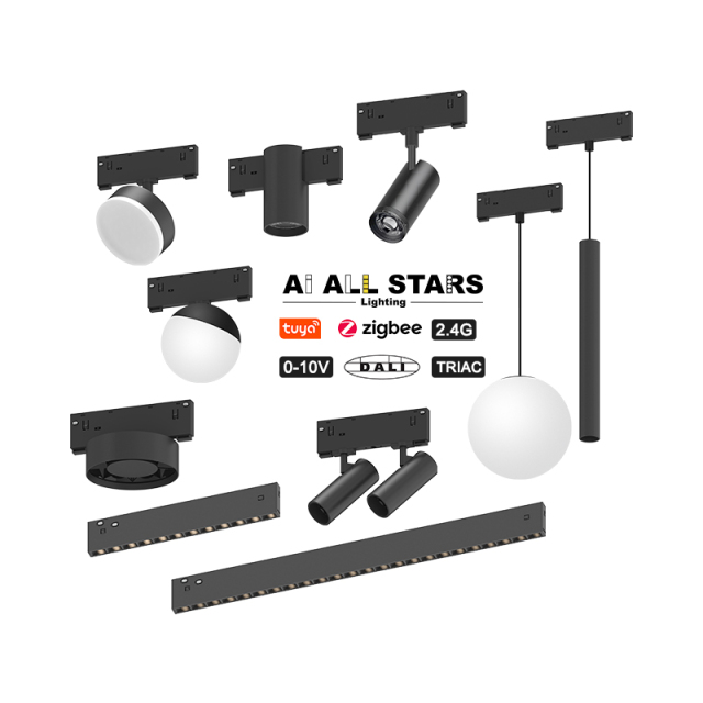 Smart Control Beam Angle Adjustable Magnetic Focusing Track Light