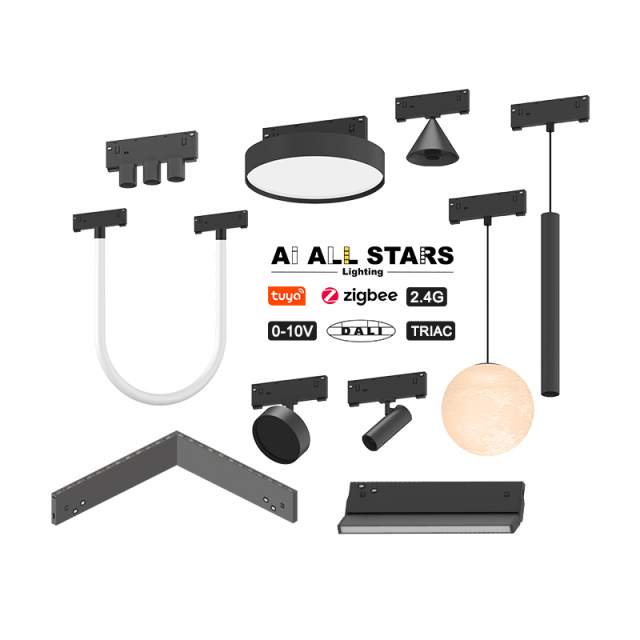 48V Low Voltage Magnetic Triangle Antiglare Surface mounted Lamp