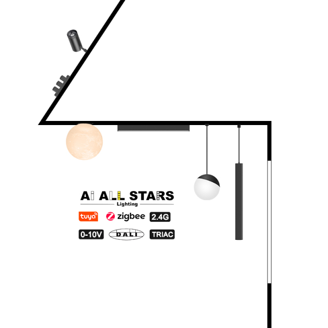 Pvc Ceiling Film Surface Mount 48V Ultra-thin Magnetic Pendant Light