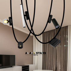 Woven Track Ceiling install Magnetic Round DownLight