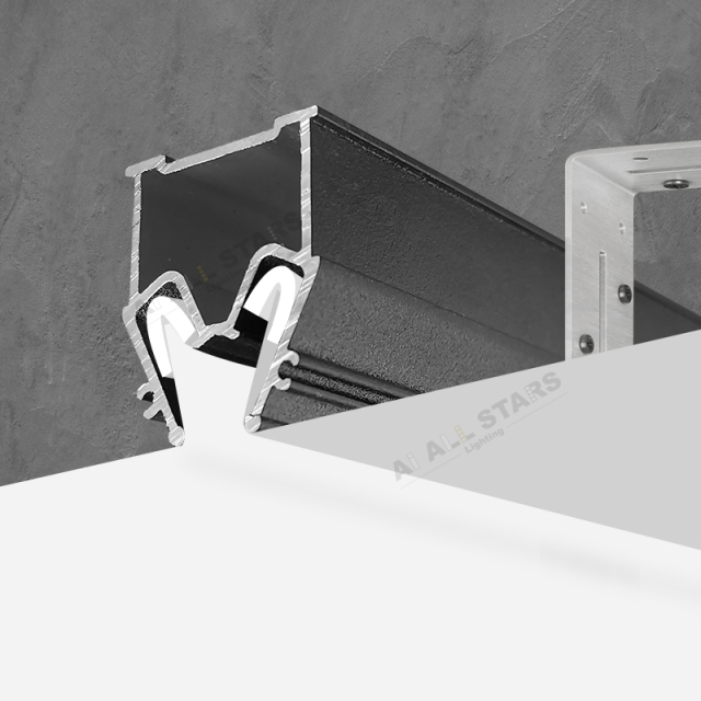 AS-S24 Seamless PVC Stretch Ceiling Profile For Wall