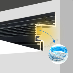 Reserved strip slot light strip streched ceiling aluminum profile