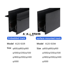 Circular Track Folding Grille Light Surface-mounted Track
