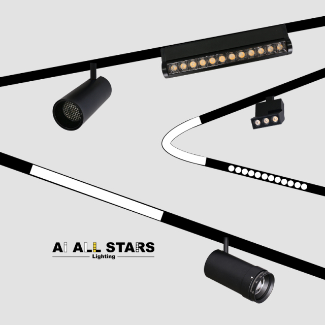 Circular Track Folding Grille Light Surface-mounted Track