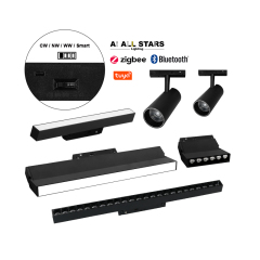 recessed magnetic track folding light
