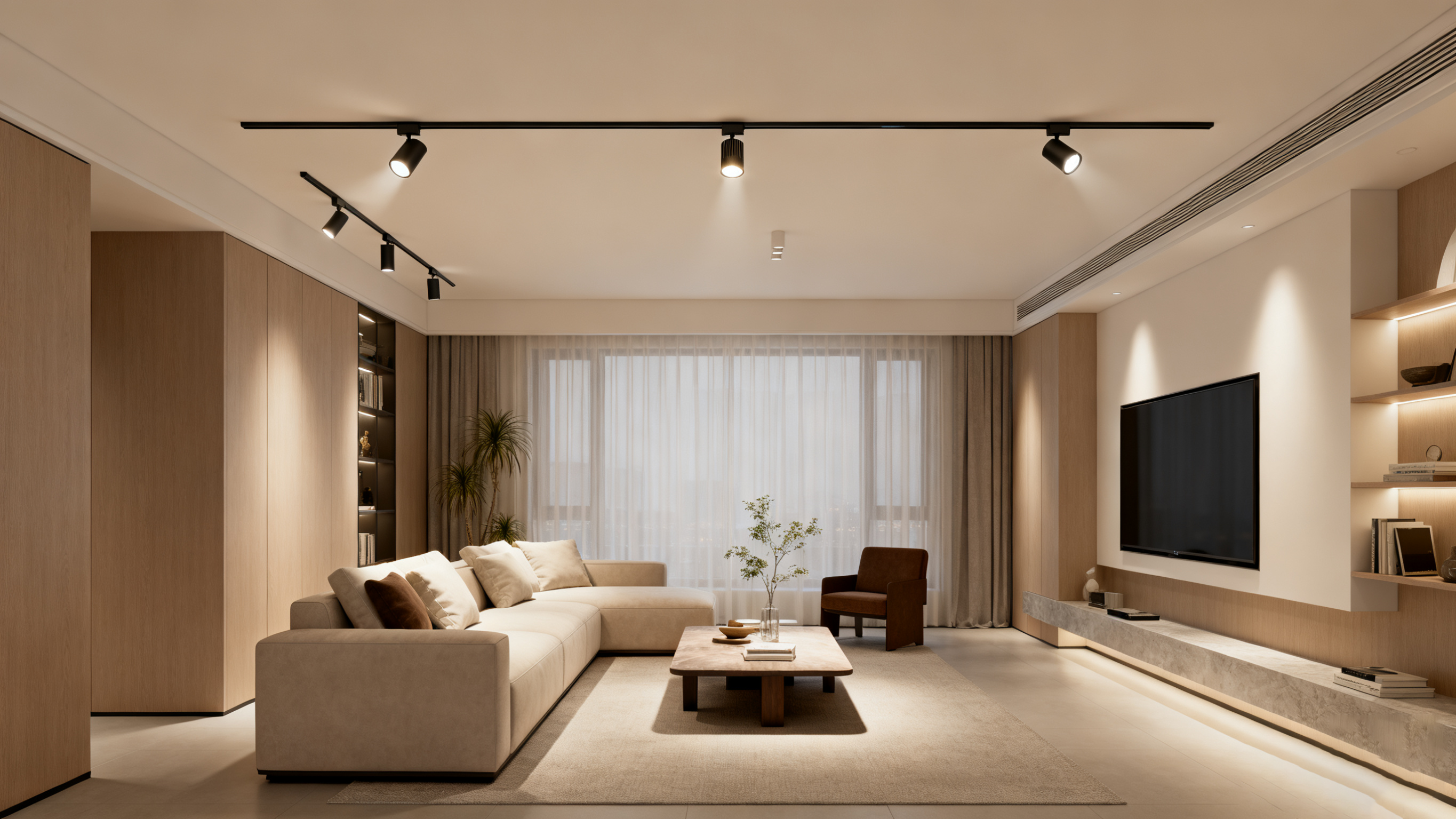 48v magnetic track light in home decoration