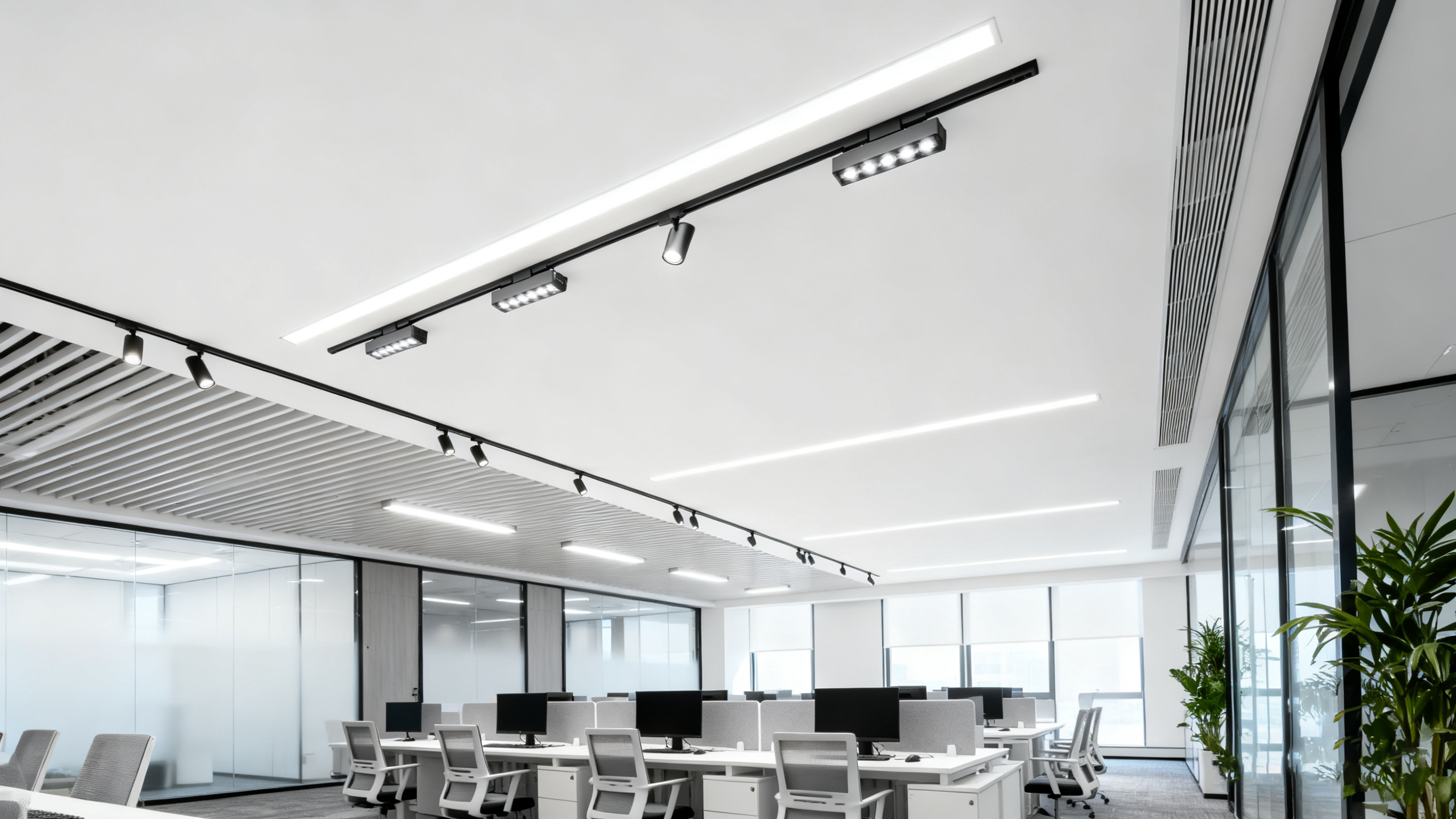 48v magnetic track light in office