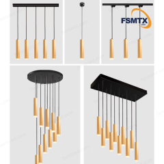 COB Commercial Office Square Nordic Linear  Pendant Light