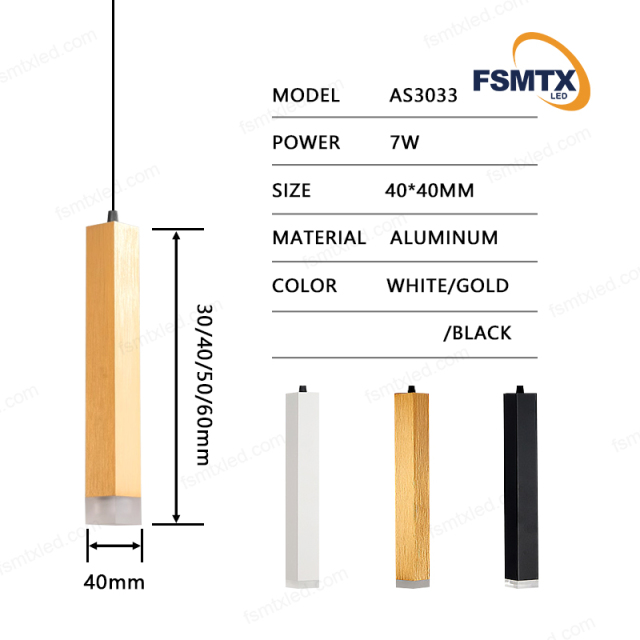 COB Commercial Office Square Nordic Linear  Pendant Light