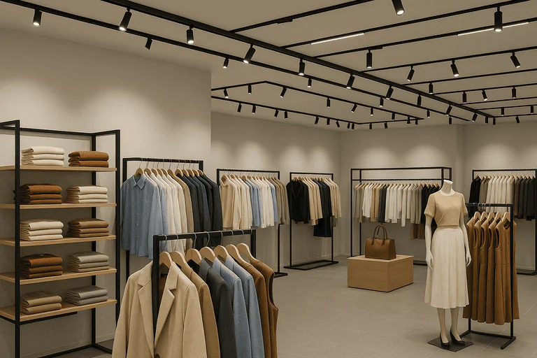 Commercial magnetic track spotlights