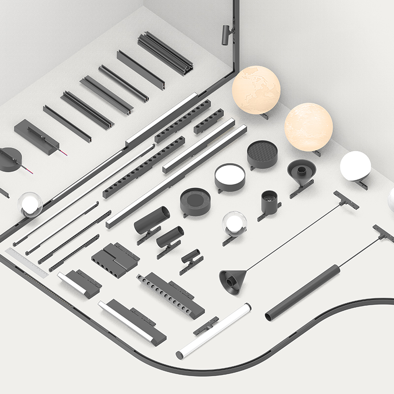 Extremely narrow magnetic track lamp