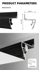 AS-D15 Russia Hot-sale LED Strip Stretch Ceiling Profile